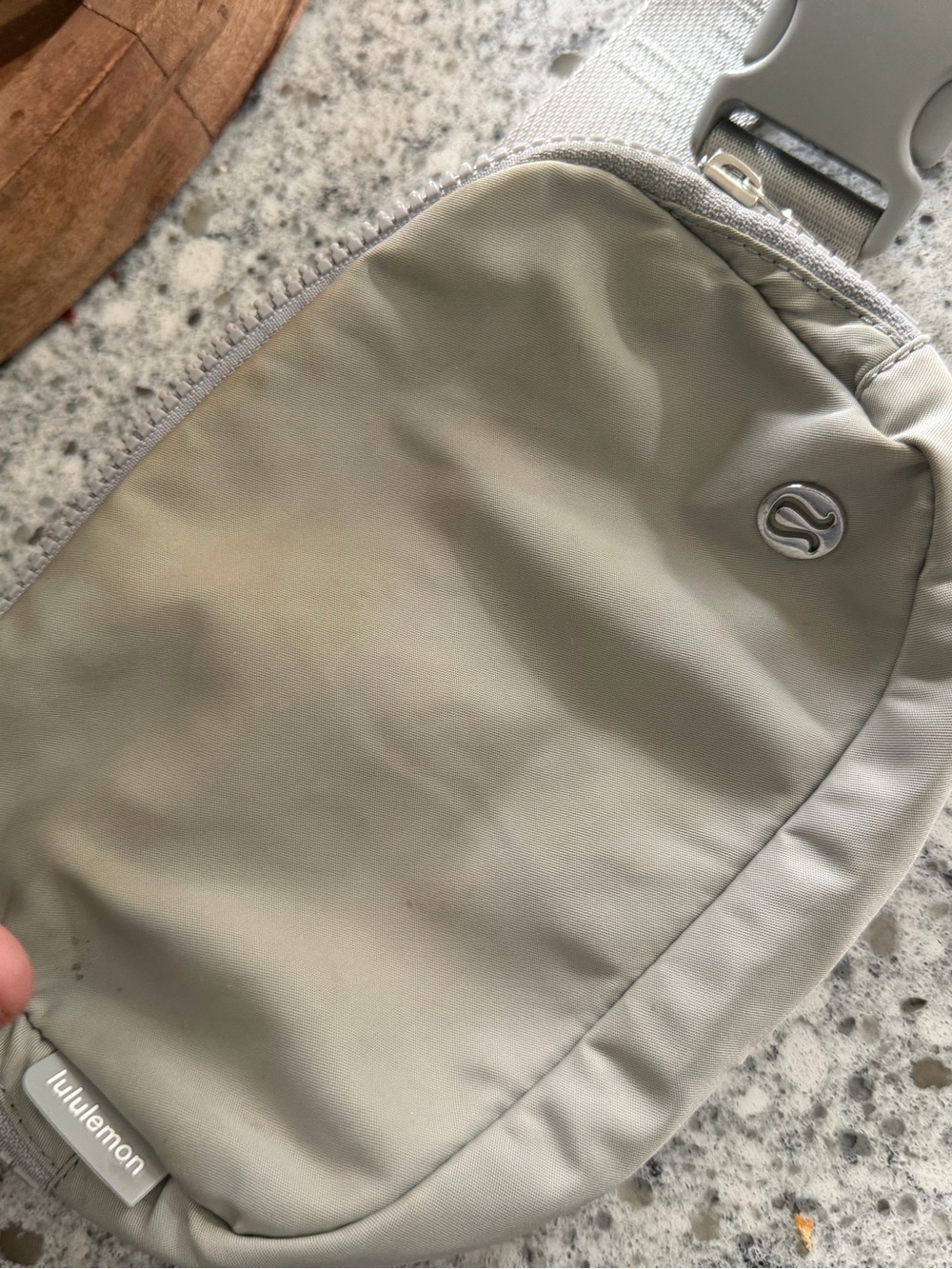 Lululemon light gray belt bag